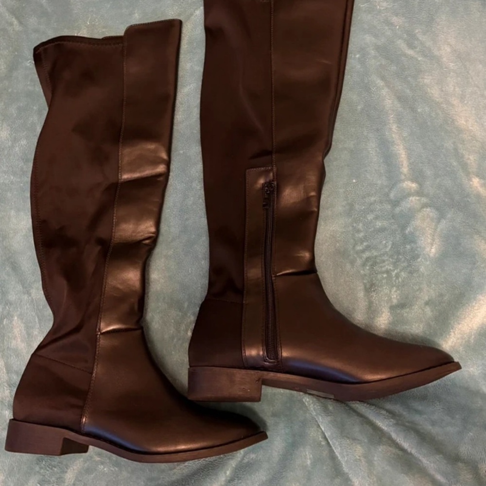 Boots Elegant Black Over the Knee Boots